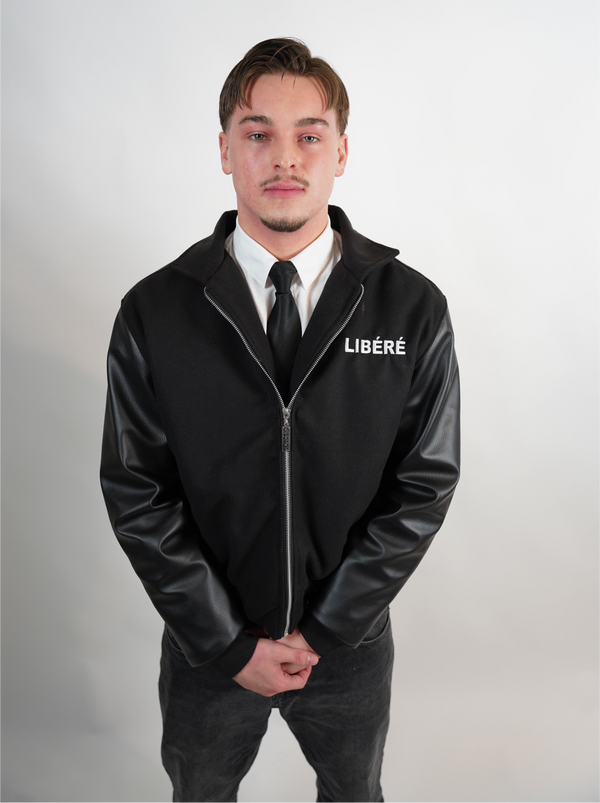 BLACK LIB' VARSITY JACKET