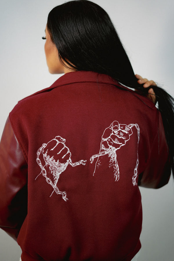 MAROON LIB' VARSITY JACKET