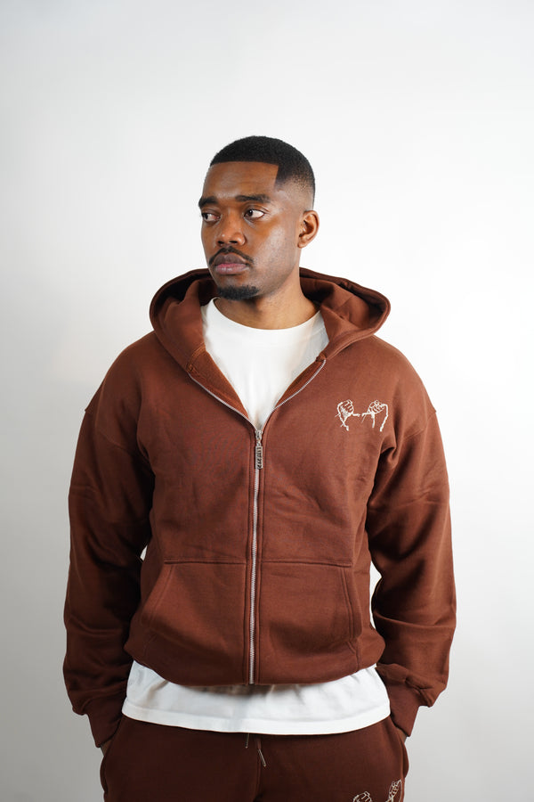 OVERSIZED BROWN "JE SUIS LIBÉRÉ" TRACKSUIT
