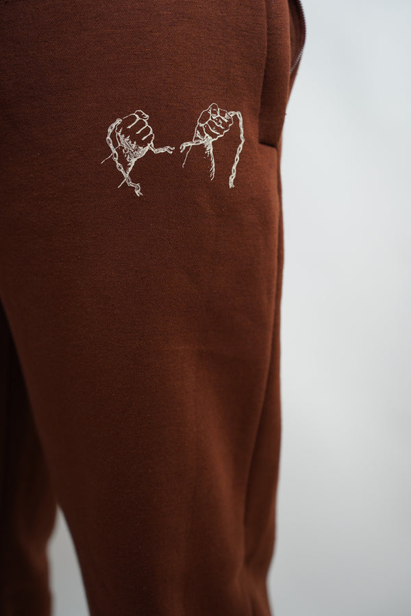 OVERSIZED BROWN "JE SUIS LIBÉRÉ" TRACKSUIT