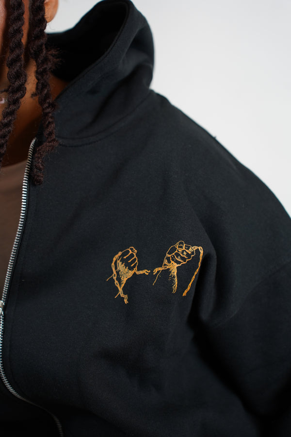 OVERSIZED BLACK "JE SUIS LIBÉRÉ" TRACKSUIT