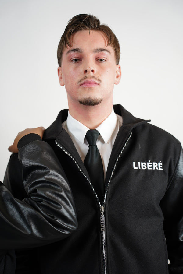 BLACK LIB' VARSITY JACKET